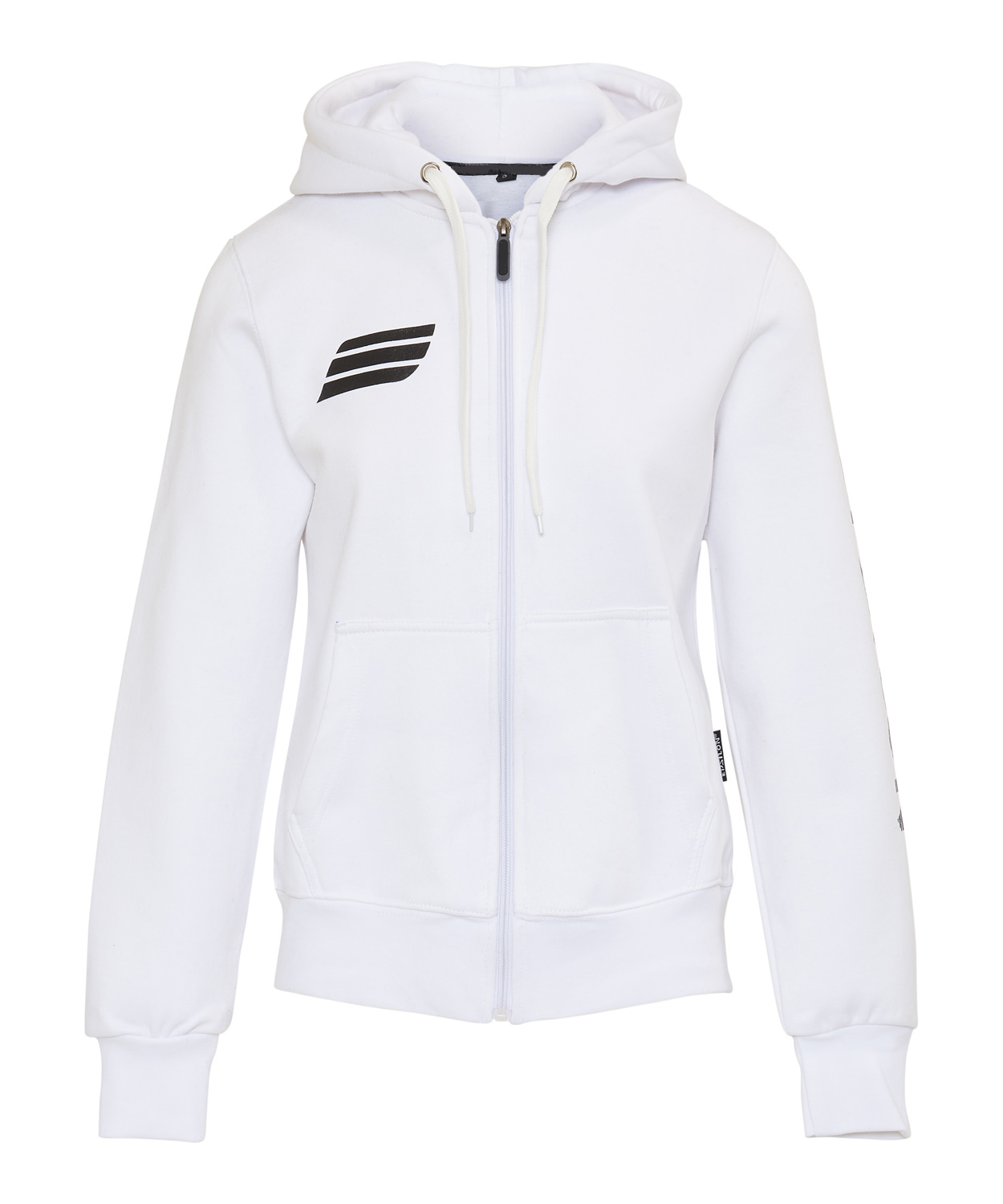 Dames hoodie met rits voor kant
