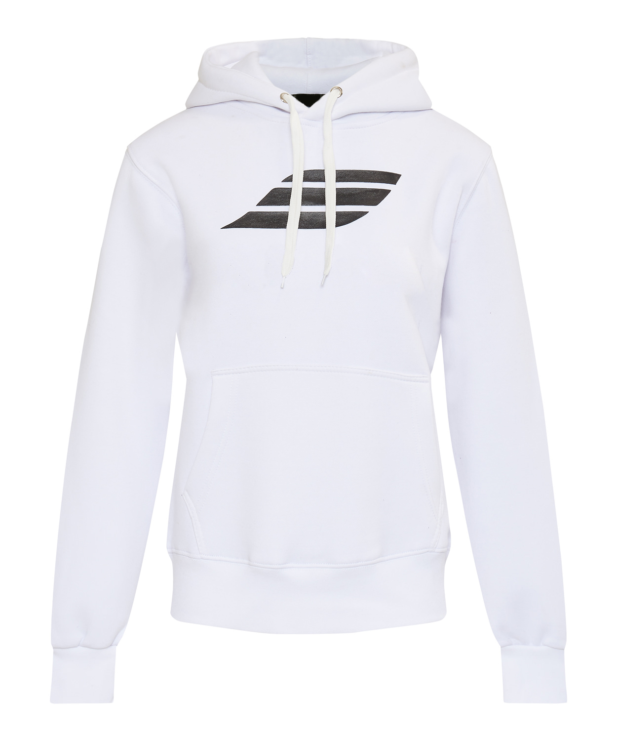 Dames hoodie voor kant 1 wit